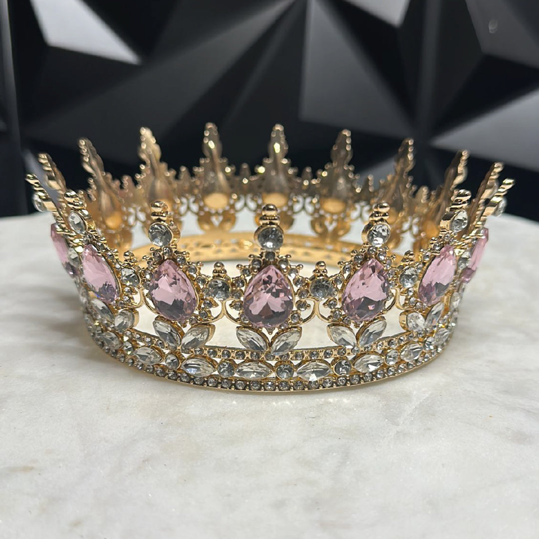 Pink and gold crown