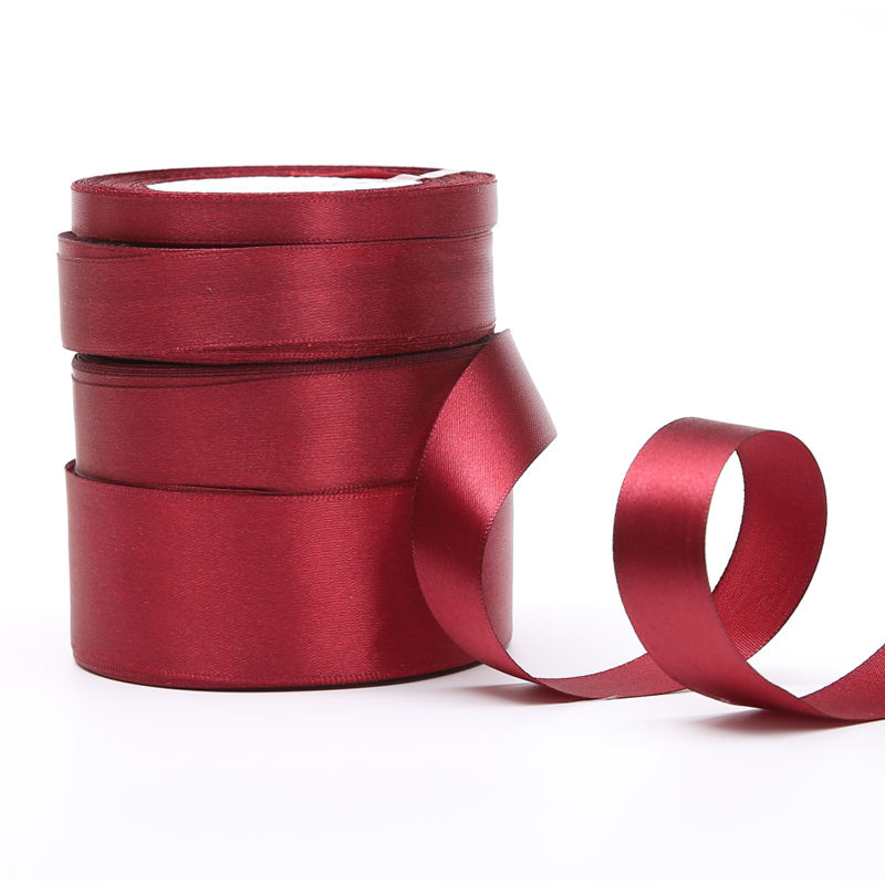 Wine red satin ribbon