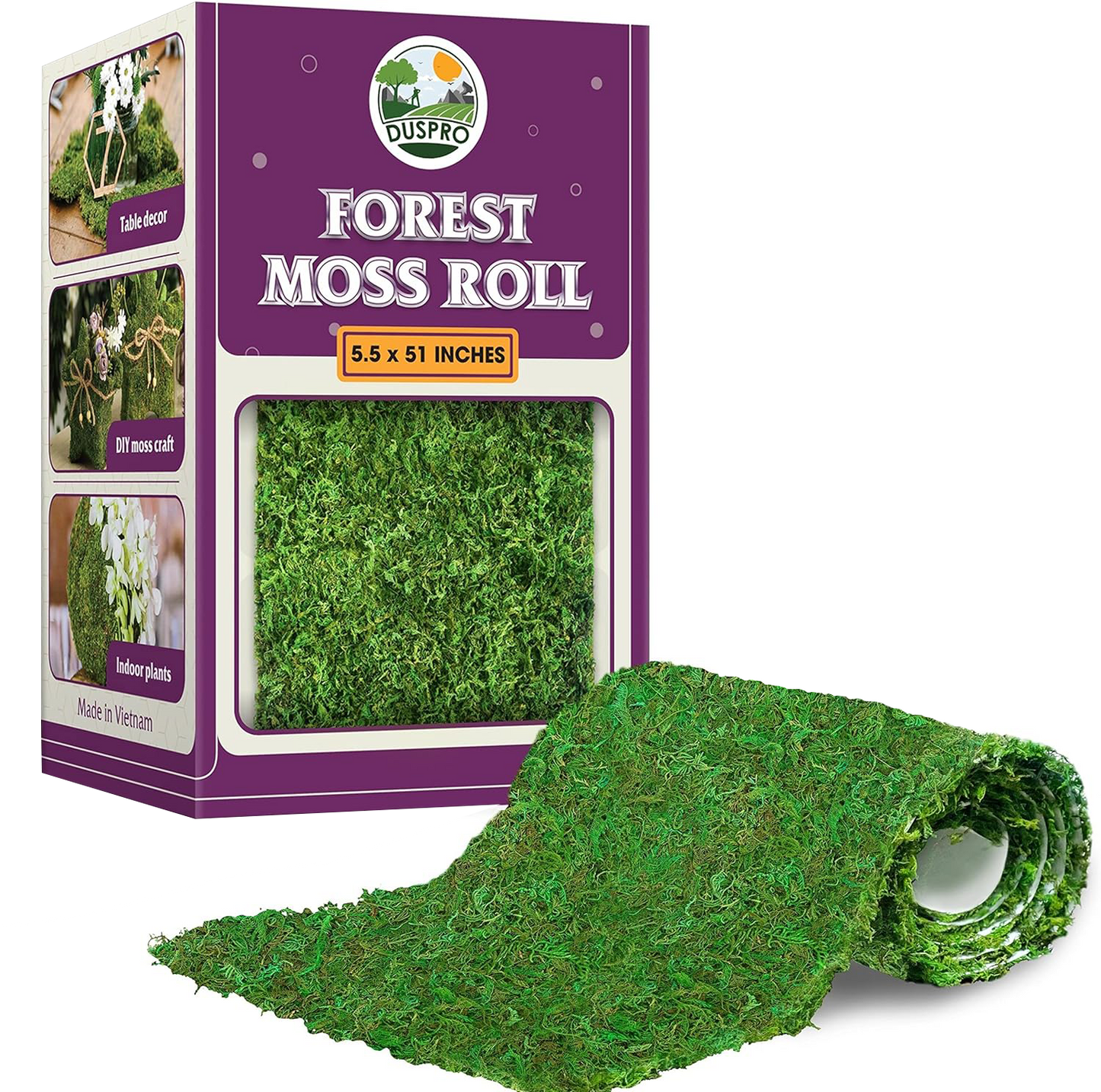 Floral moss roll