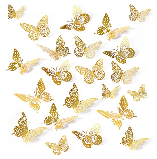3D Gold butterfly