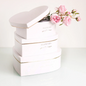 White Heart Shaped Flower/Gift Boxes